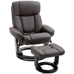 Fauteuil de massage inclinable en cuir synthétique avec repose-pieds