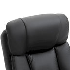 Fauteuil de massage inclinable en cuir synthétique avec repose-pieds