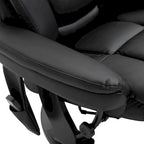 Fauteuil de massage inclinable en cuir synthétique avec repose-pieds