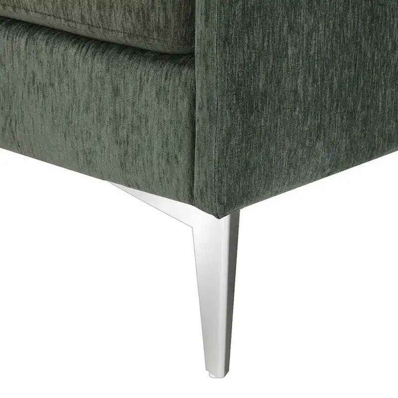 Canapé sectionnel convertible en L, canapé en chenille avec méridienne réversible pour salon, appartement