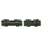 Canapé multi-places moderne en chenille, 2 pièces