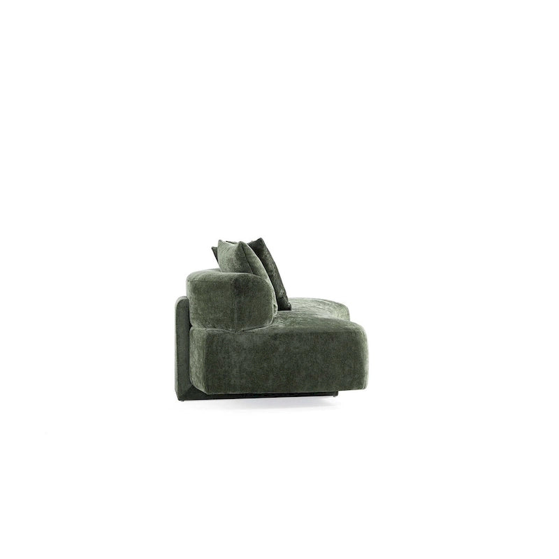 Canapé multi-places moderne en chenille, 2 pièces