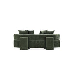 Canapé multi-places moderne en chenille, 2 pièces