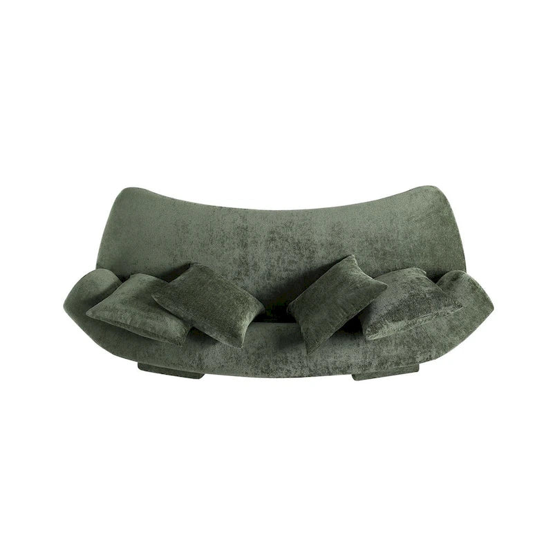Canapé multi-places moderne en chenille, 2 pièces