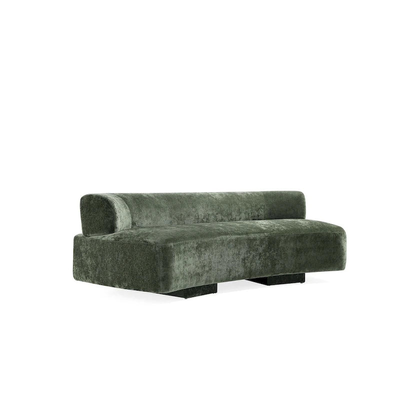 Canapé multi-places moderne en chenille, 2 pièces