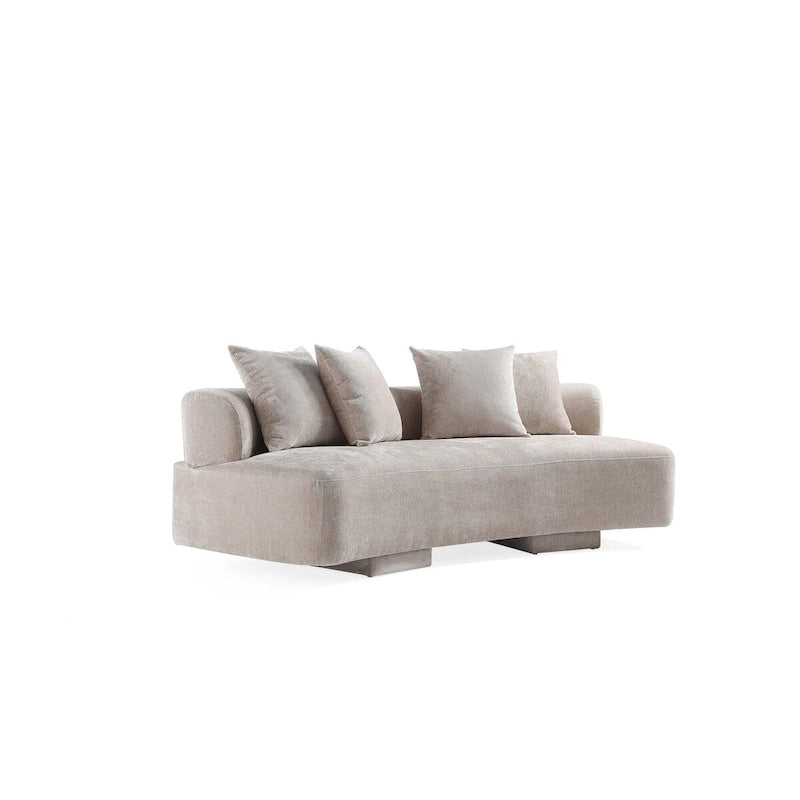 Canapé multi-places moderne en chenille, 2 pièces