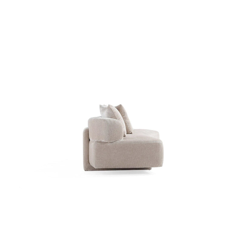 Canapé multi-places moderne en chenille, 2 pièces