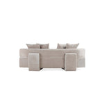 Canapé multi-places moderne en chenille, 2 pièces