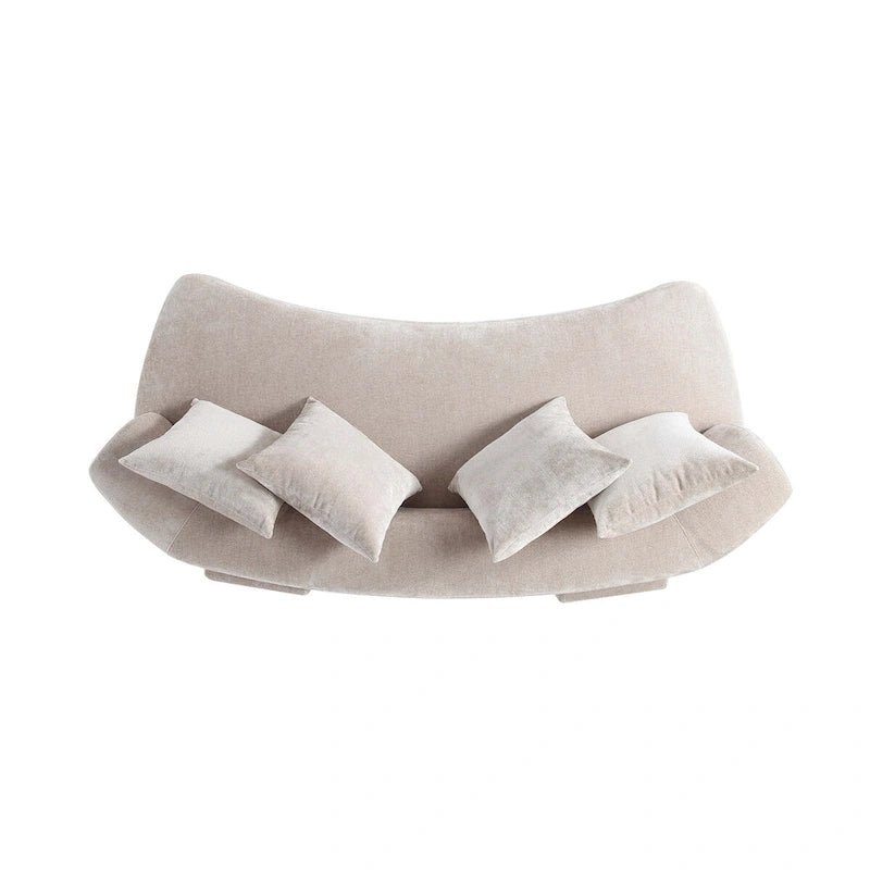 Canapé multi-places moderne en chenille, 2 pièces