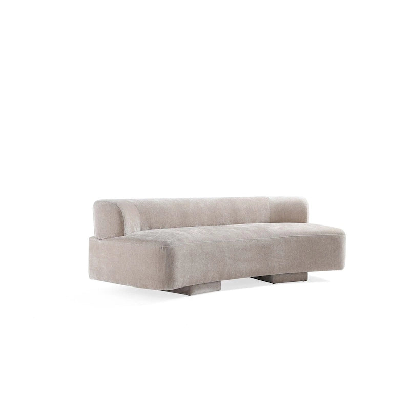 Canapé multi-places moderne en chenille, 2 pièces