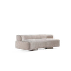 Canapé multi-places moderne en chenille, 2 pièces
